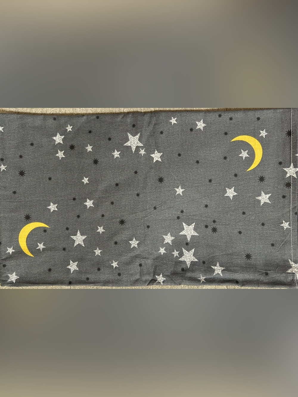 Full Cotton Sheet Set in Gray Star & Moon Print - Picture 3 of 3